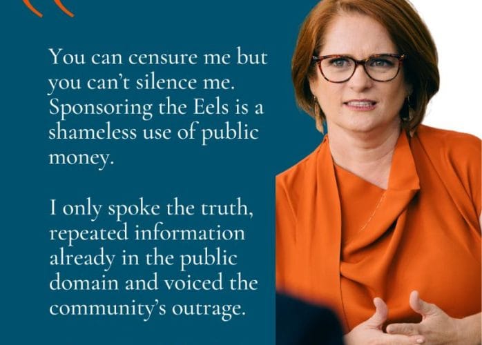 Clr Darley censured